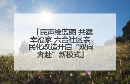 民声绘蓝图 共建幸福家 六合社区亲民化改造开启“双向奔赴”新模式