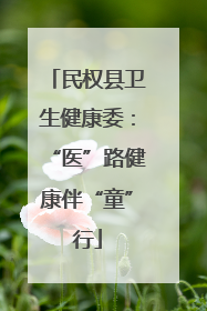 民权县卫生健康委：“医”路健康伴“童”行