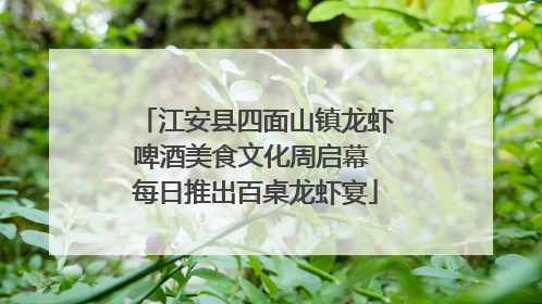 江安县四面山镇龙虾啤酒美食文化周启幕 每日推出百桌龙虾宴
