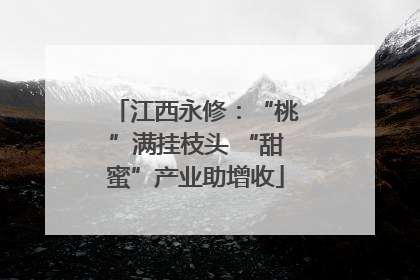 江西永修：“桃”满挂枝头 “甜蜜”产业助增收