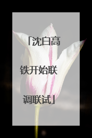 沈白高铁开始联调联试