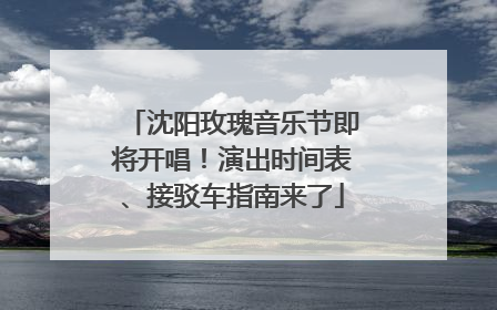 沈阳玫瑰音乐节即将开唱！演出时间表、接驳车指南来了