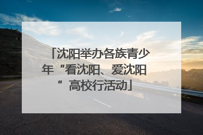沈阳举办各族青少年“看沈阳、爱沈阳”高校行活动