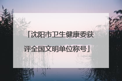 沈阳市卫生健康委获评全国文明单位称号