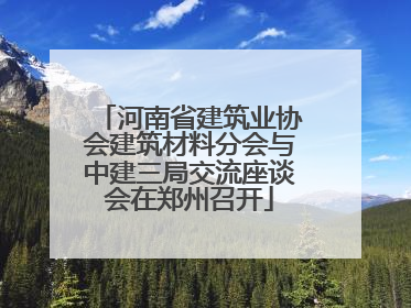 河南省建筑业协会建筑材料分会与中建三局交流座谈会在郑州召开