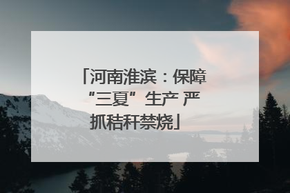 河南淮滨：保障“三夏”生产 严抓秸秆禁烧