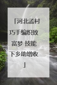 河北孟村巧手编织致富梦 技能下乡助增收