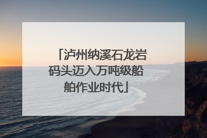 泸州纳溪石龙岩码头迈入万吨级船舶作业时代