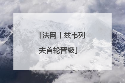 法网丨兹韦列夫首轮晋级