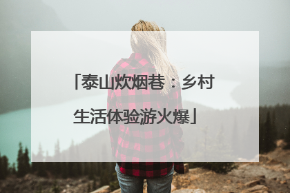 泰山炊烟巷：乡村生活体验游火爆
