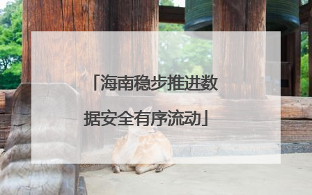 海南稳步推进数据安全有序流动