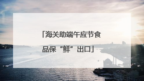 海关助端午应节食品保“鲜”出口