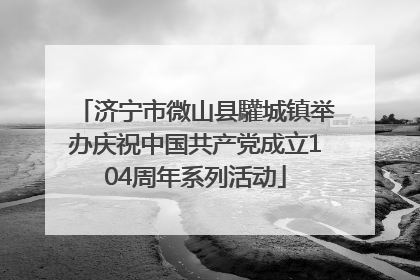 济宁市微山县驩城镇举办庆祝中国共产党成立104周年系列活动