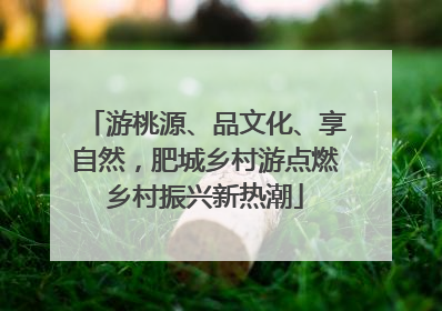 游桃源、品文化、享自然，肥城乡村游点燃乡村振兴新热潮