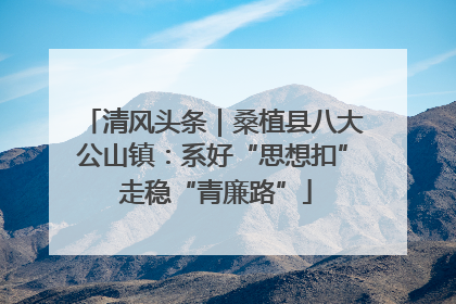 清风头条｜桑植县八大公山镇：系好“思想扣” 走稳“青廉路”