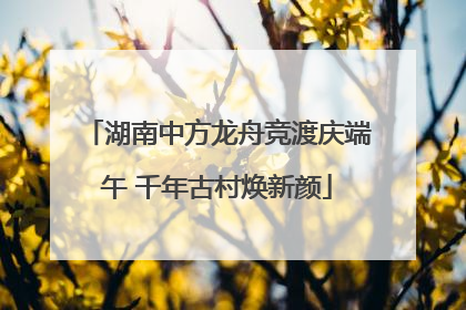 湖南中方龙舟竞渡庆端午 千年古村焕新颜