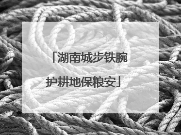 湖南城步铁腕护耕地保粮安