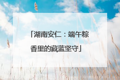 湖南安仁：端午粽香里的藏蓝坚守