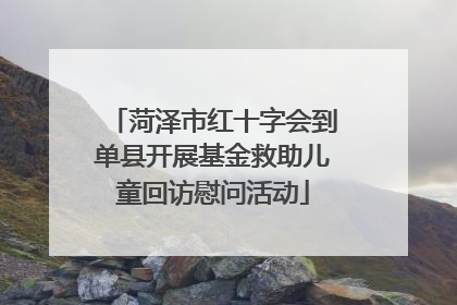 菏泽市红十字会到单县开展基金救助儿童回访慰问活动