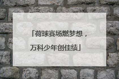 荷球赛场燃梦想，万科少年创佳绩