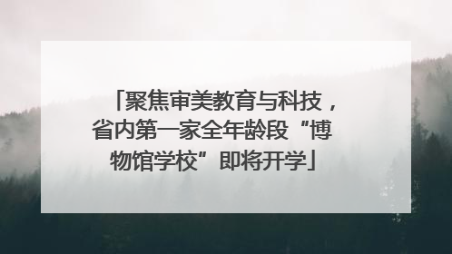 聚焦审美教育与科技，省内第一家全年龄段“博物馆学校”即将开学