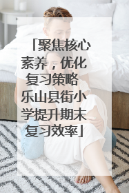 聚焦核心素养，优化复习策略 乐山县街小学提升期末复习效率