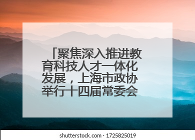 聚焦深入推进教育科技人才一体化发展，上海市政协举行十四届常委会第十八次会议，胡文容出席并讲话