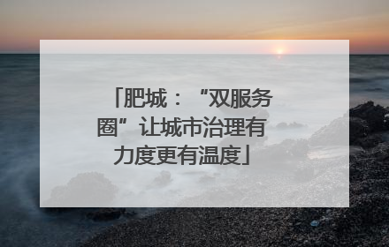 肥城：“双服务圈”让城市治理有力度更有温度