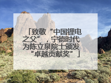 致敬“中国锂电之父”，宁德时代为陈立泉院士颁发“卓越贡献奖”