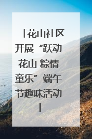 花山社区开展“跃动花山 粽情童乐”端午节趣味活动
