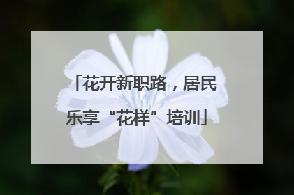 花开新职路，居民乐享“花样”培训