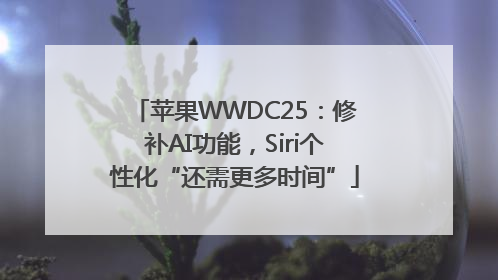 苹果WWDC25：修补AI功能，Siri个性化“还需更多时间”