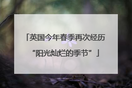 英国今年春季再次经历“阳光灿烂的季节”