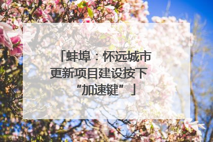 蚌埠：怀远城市更新项目建设按下“加速键”