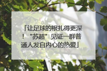 让足球的根扎得更深！“苏超”见证一群普通人发自内心的热爱