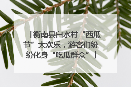 衡南县白水村“西瓜节”太欢乐，游客们纷纷化身“吃瓜群众”