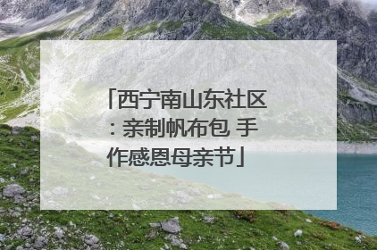 西宁南山东社区：亲制帆布包 手作感恩母亲节