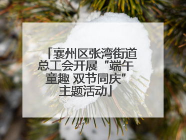 襄州区张湾街道总工会开展“端午童趣 双节同庆”主题活动