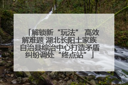 解锁新“玩法” 高效解难题 湖北长阳土家族自治县综治中心打造矛盾纠纷调处“终点站”