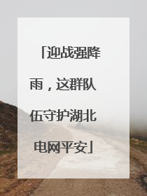 迎战强降雨，这群队伍守护湖北电网平安