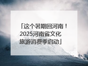 这个暑期回河南！2025河南省文化旅游消费季启动