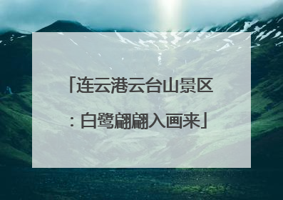 连云港云台山景区：白鹭翩翩入画来