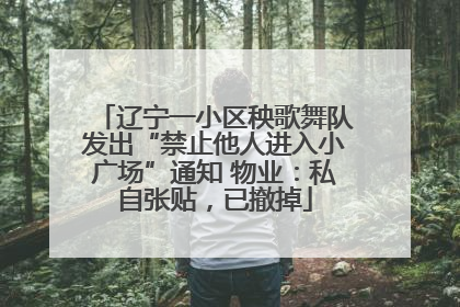 辽宁一小区秧歌舞队发出“禁止他人进入小广场”通知 物业：私自张贴，已撤掉