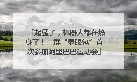 起猛了，机器人都在热身了！一群“显眼包”首次参加阿里巴巴运动会