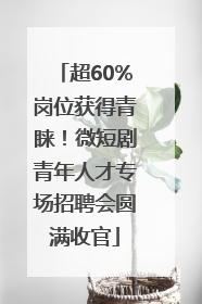 超60%岗位获得青睐！微短剧青年人才专场招聘会圆满收官