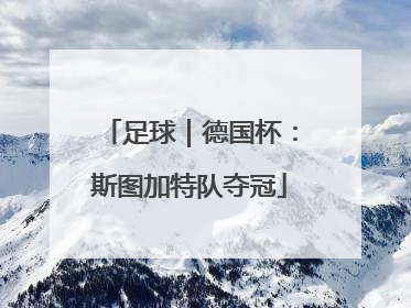 足球｜德国杯：斯图加特队夺冠