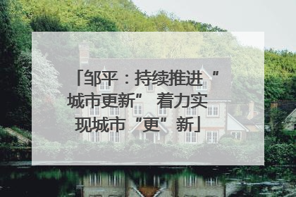 邹平：持续推进“城市更新” 着力实现城市“更”新