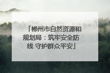 郴州市自然资源和规划局：筑牢安全防线 守护群众平安