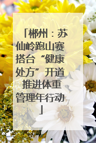 郴州：苏仙岭跑山赛搭台“健康处方”开道 推进体重管理年行动