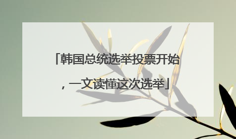 韩国总统选举投票开始，一文读懂这次选举